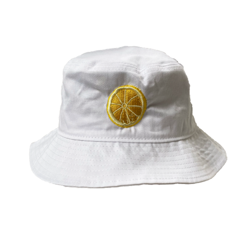Lemon Logo Bucket Hat White