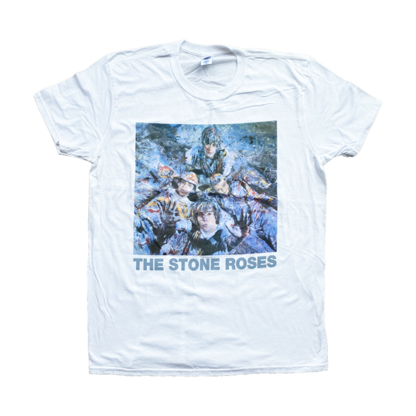 STONE ROSES PAINT WHITE T-SHIRT