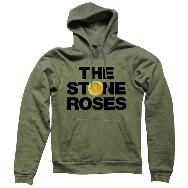 STONE ROSES OLIVE LOGO HOODY